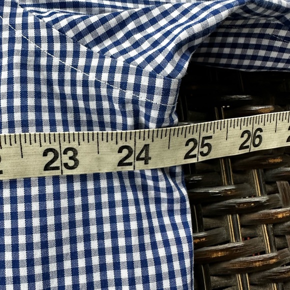 BROOKS BROTHERS Men’s Cotton Blue & White Gingham Button Down Shirt - Sz 16H/33 - Picture 10 of 10